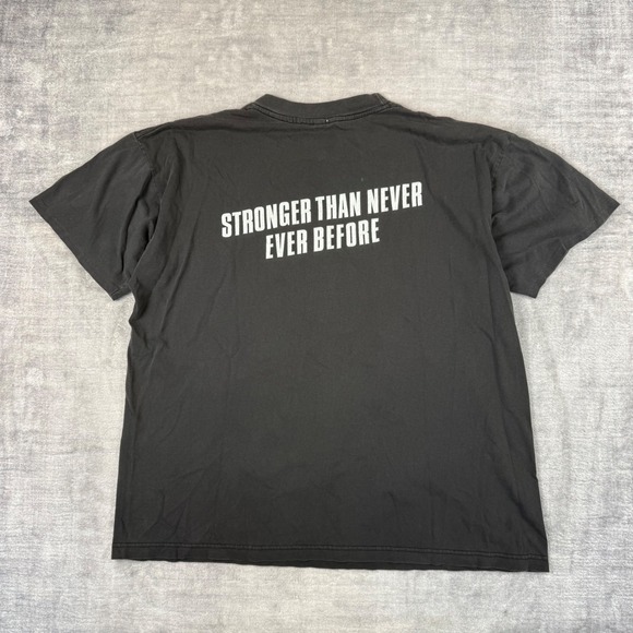 KMFDM Shirt Mens XL Black Vintage 1996 A Drug Against War Band Rock Double Sided - Picture 9 of 15